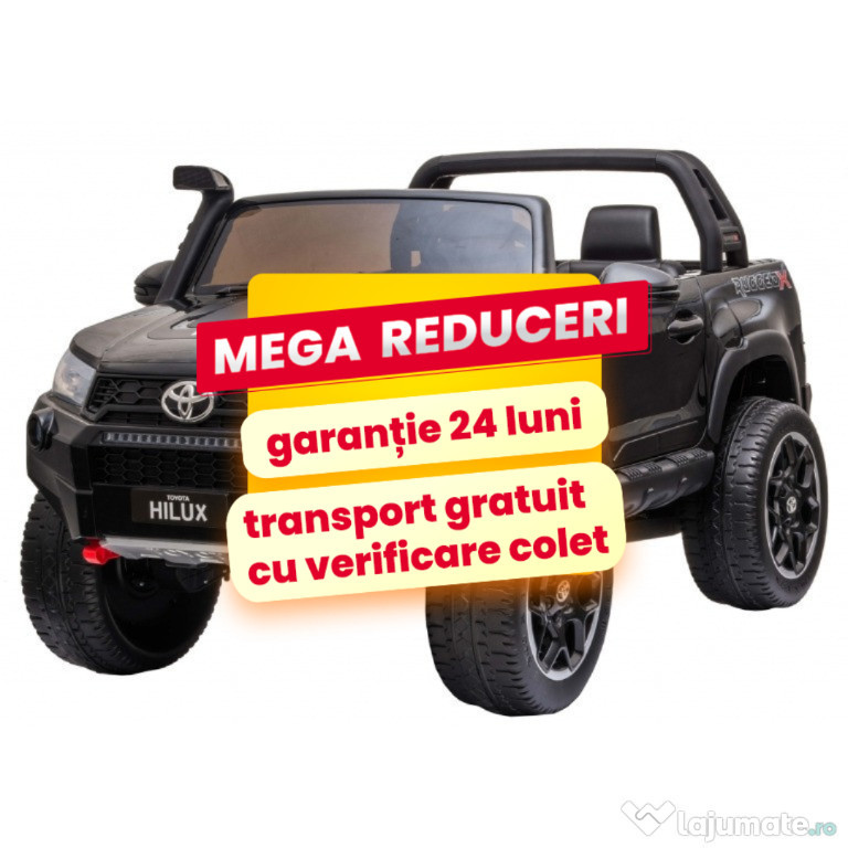 Masinuta Electrica 2 Copii 2-7 Ani Toyota Grand Hilux 4x4 180 Negru