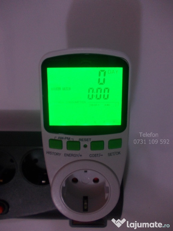 Priza cu, contoar contor ce masoara consum de energie aparate din casa