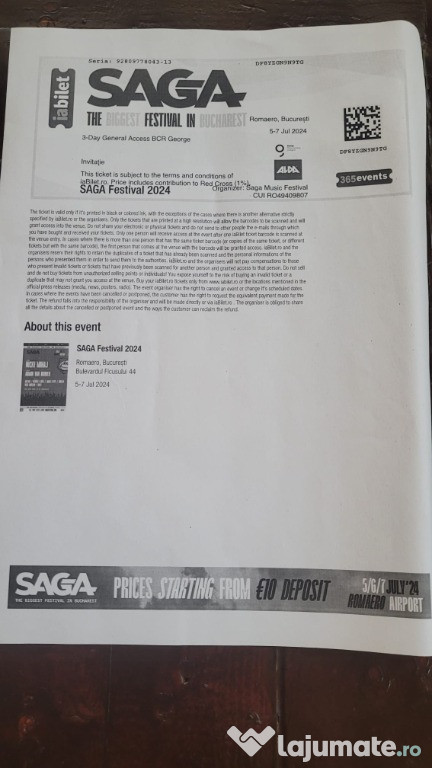 Bilet SAGA festival 2024