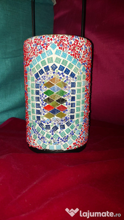 Lampa mozaic stil arabesc, realizata manual
