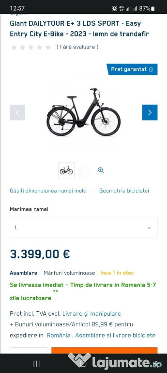 Vând Bicicleta Electrica