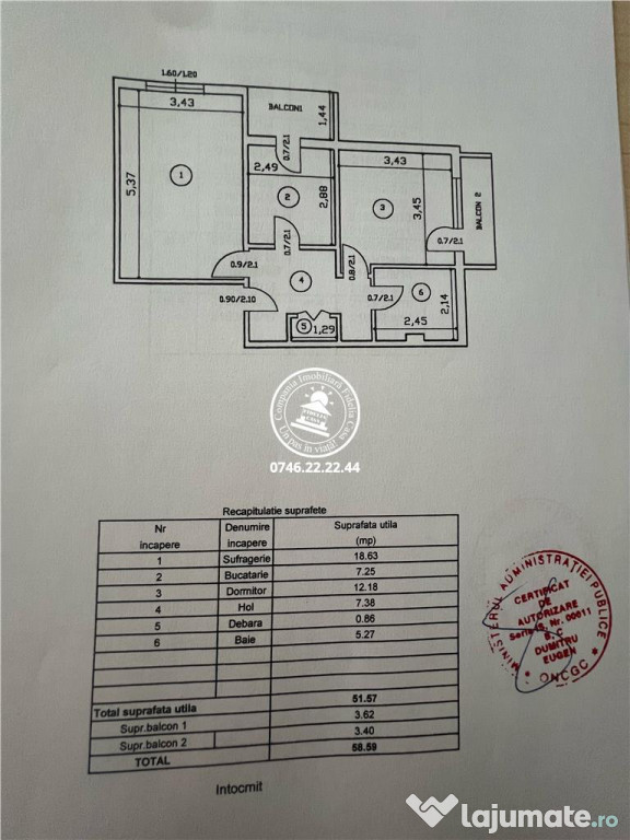 Apartament 2 camere Tomesti,