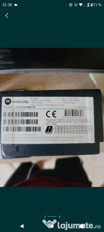 Vând Motorola edge 20