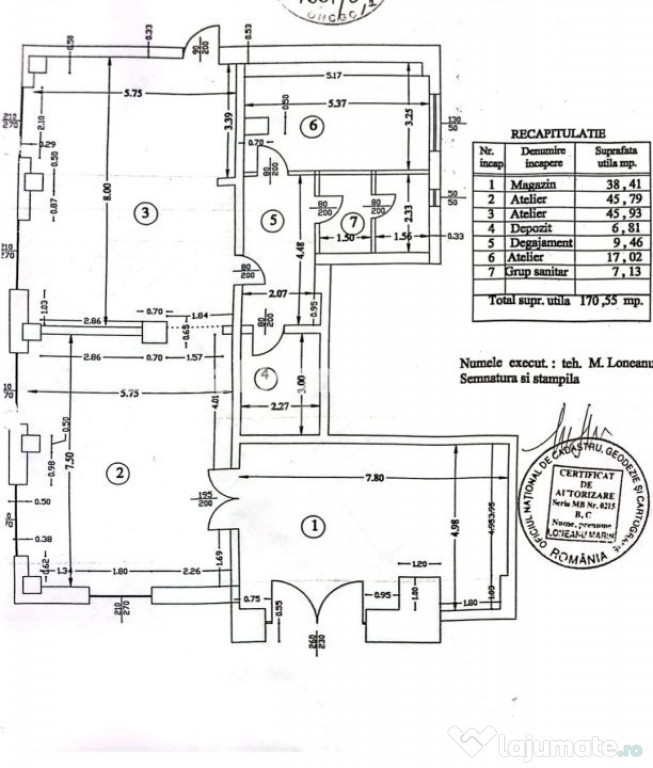 170MP Spatiu Comercial Compartimentat | Stirbei Voda - Ultra