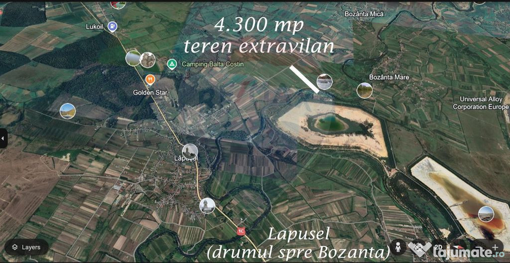 4.300 mp TEREN de vanzare în Lapusel / Drumul Bozanta