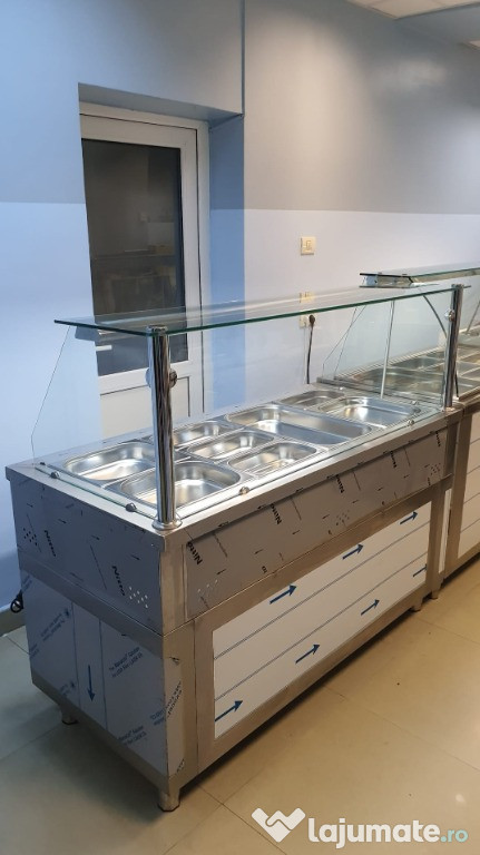 Linie autoservire / vitrine calde bain marie / vitrina rece