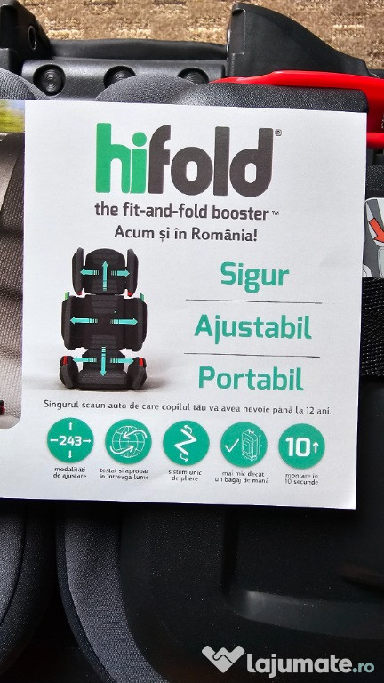 Scaun auto reglabil Hifold The Fit and Fold Booster