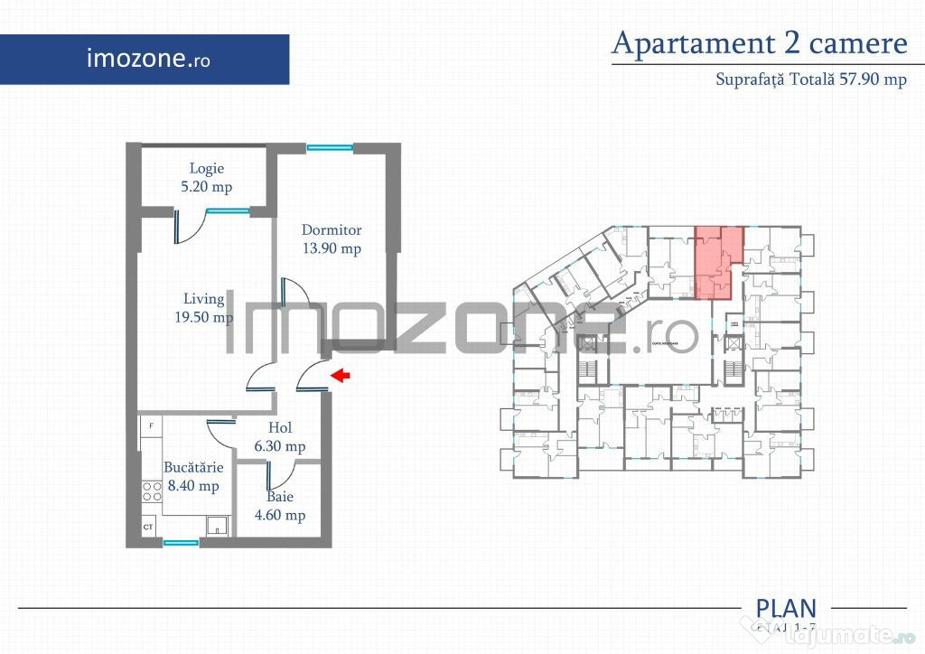 Apartament 2 Camere | 58 mp | Bloc Nou | Metrou Pacii / P...