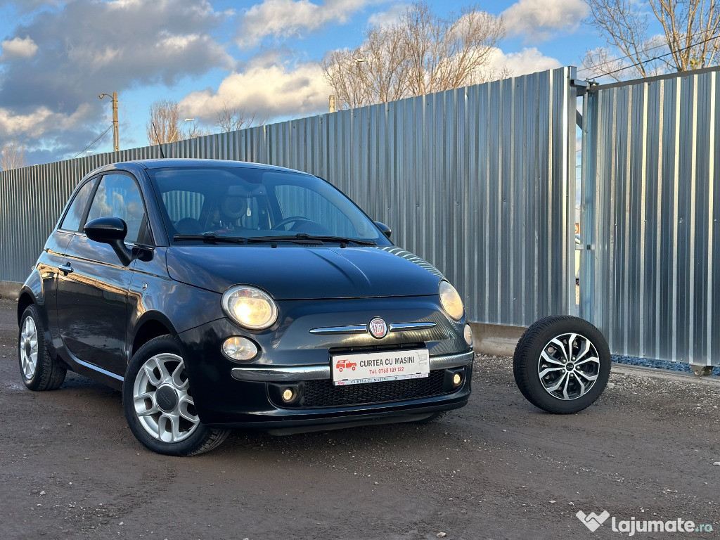 Fiat 500*km:152.125*clima*2 randuri de roti*1.3 benzina*69 cp!