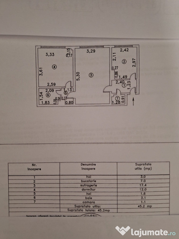 PROPRIETAR Apartament 2 camere parter Calea Galati