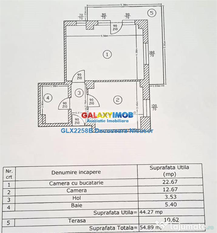 Apartament 2 camere, Militari Residence, mobilat, utilat, Re