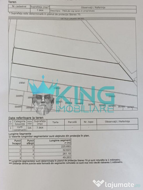 Teren 7964 | Deschidere 50ml | Straulesti-Aeroportului