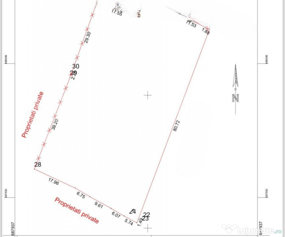 Ocazie, teren intravilan , 3950 mp , zona Mihoveni langa pad