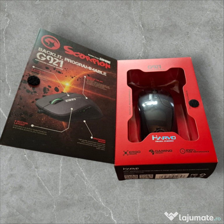 Mouse Gaming Scorpion G921 - Backlit, Programabil - Nou