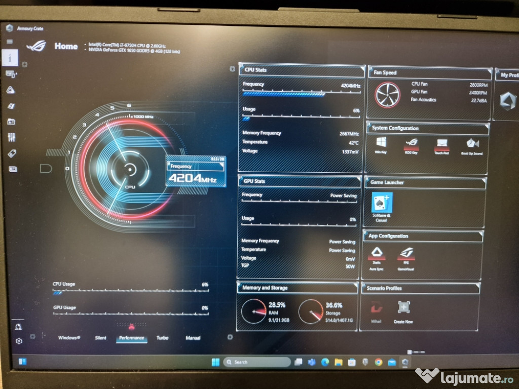 Laptop Gaming ASUS ROG G731GT