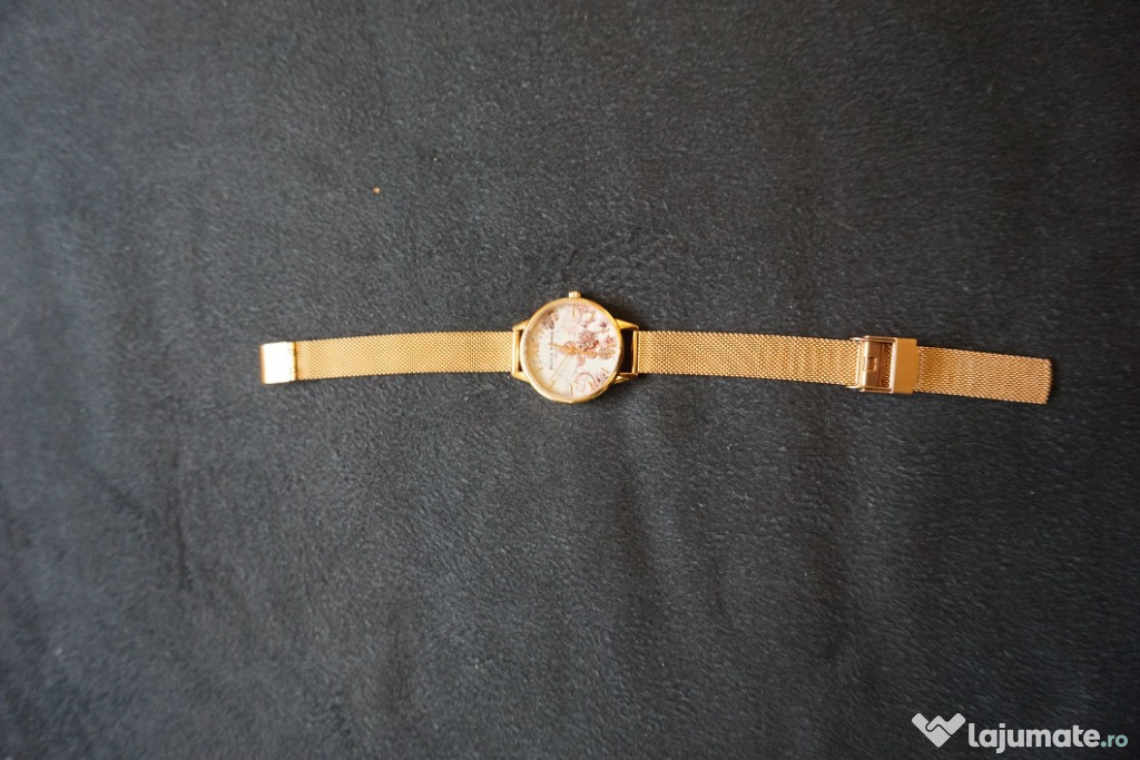 Olivia Burton Ceas cu plasă din marmură Floral Rose Gold