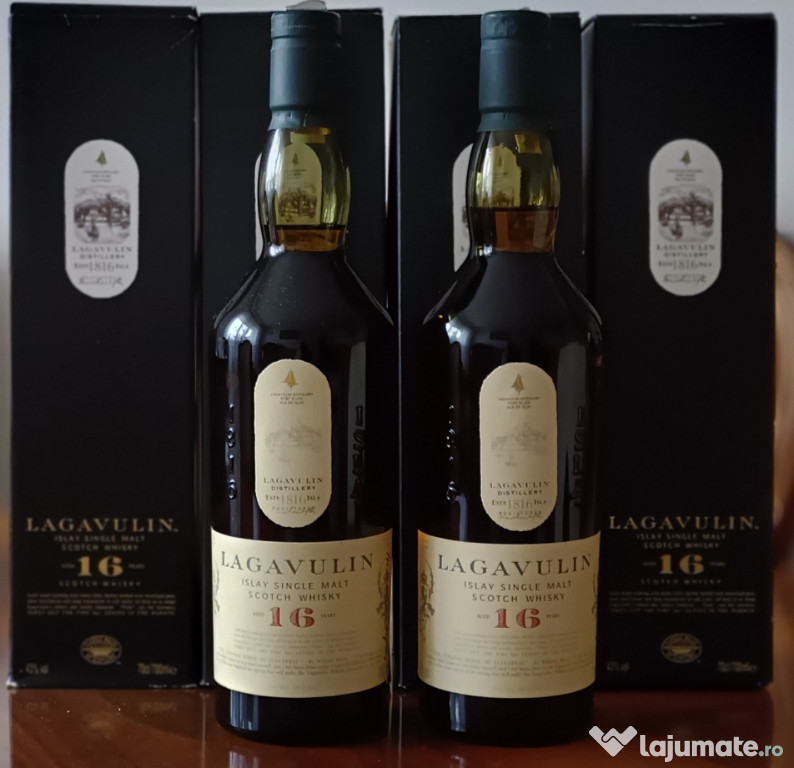 Whisky Lagavulin 16 ani , Lot de 4 sticle de single malt