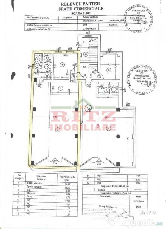 Nou! Spatiu comercial cu vad excelent, zona. Bd. A. I. Cuza!