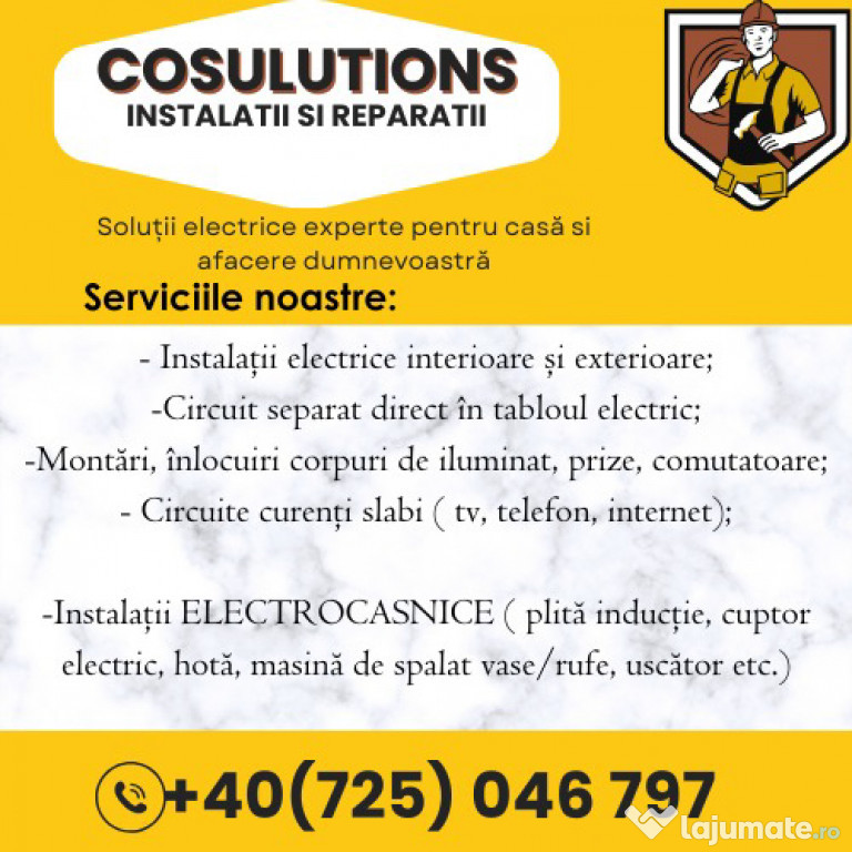 Cosolutions Instalatii electrice-instalatii electrocasnice