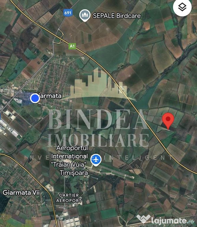 Teren arabil Giarmata langa autostrada