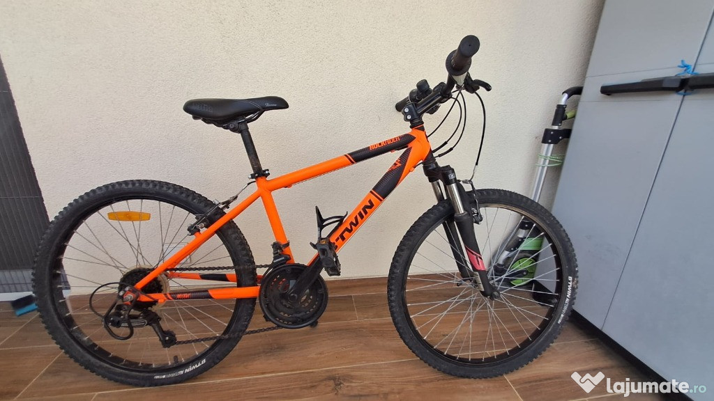 Bicicletă MTB BTwin Rockrider, Decathlon 20 inch, pt copii de 7-11 ani