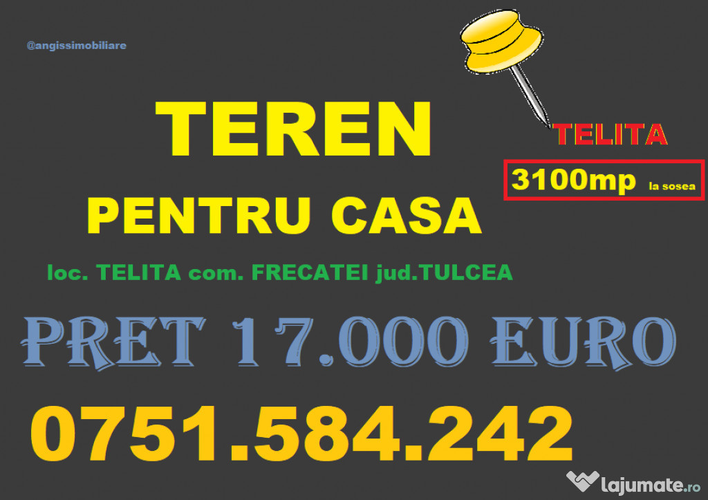 TEREN pentru CASA loc. TELITA com. FRECATEI