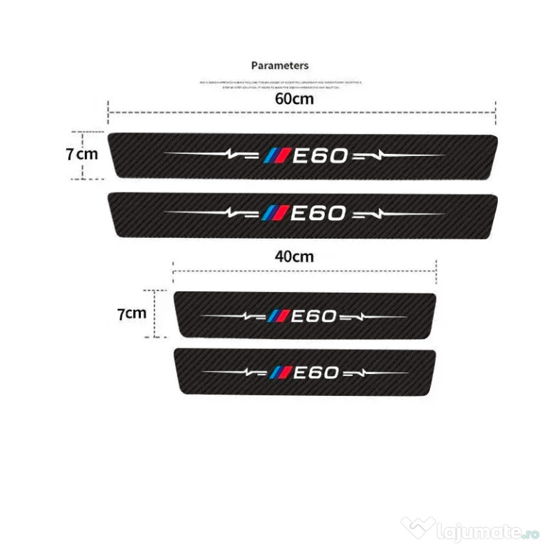 BMW Seria 5 E60 Protectie Folie Praguri autocolant