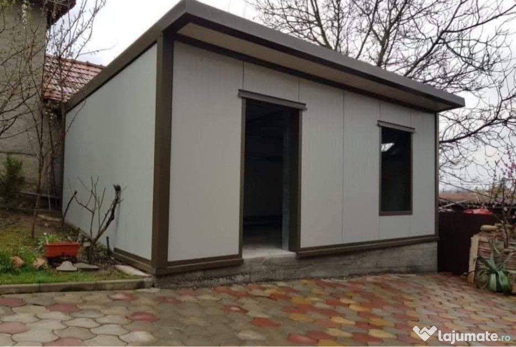 Vând case pe structură metalică garaje