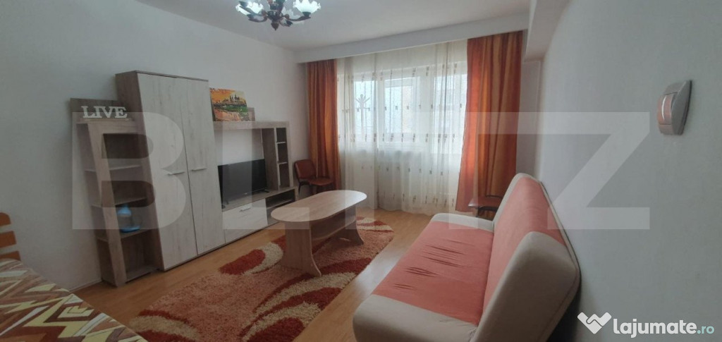 Apartament 2 camere 60 mp, centrala termica, AC, zona Poliva