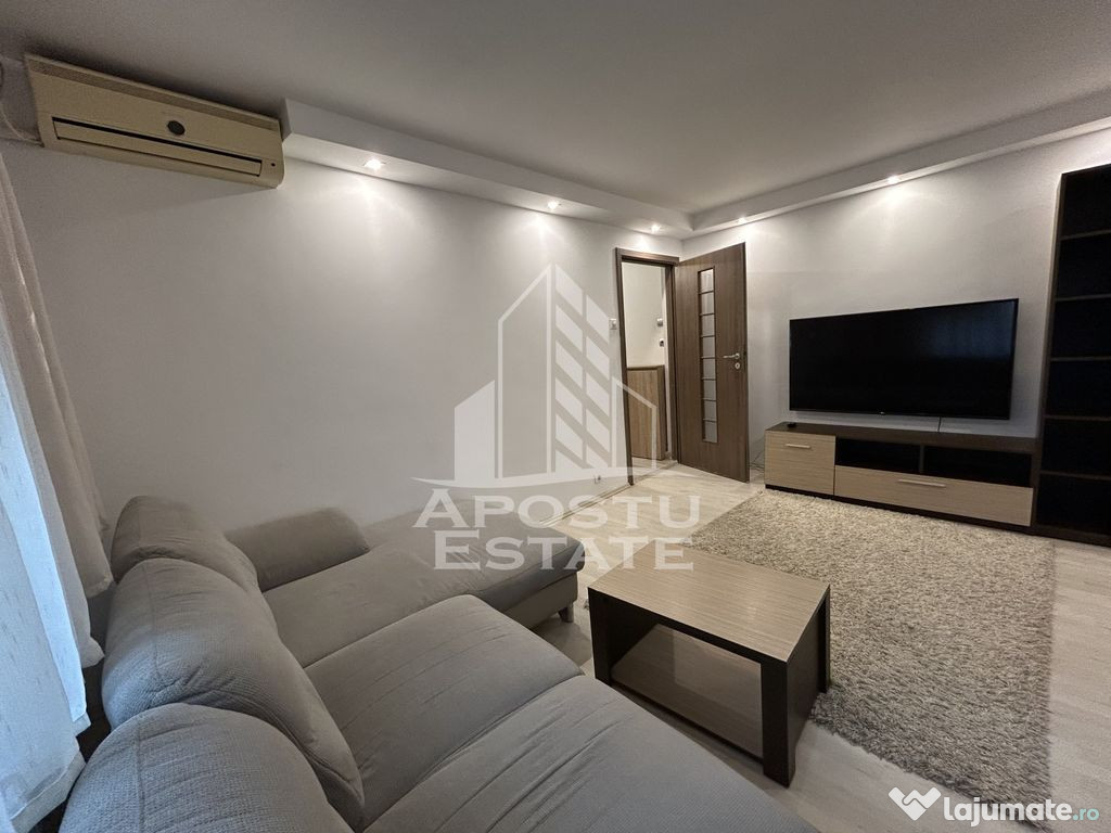 Apartament cu 3 camere, centrala proprie, mobilat si util...