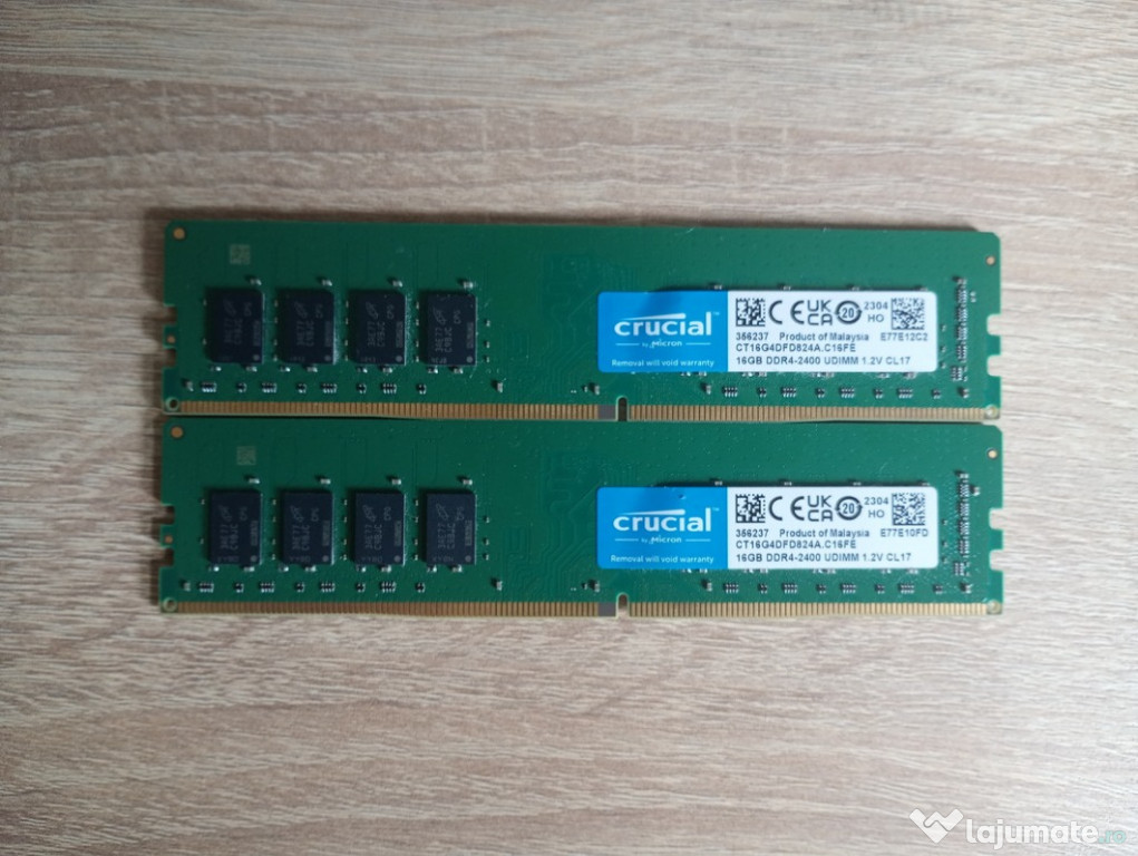 Kit memorie RAM 32GB DDR4 2400MHz (2 x 16GB) PC Desktop