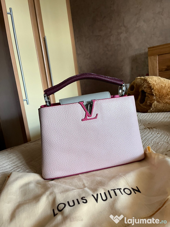 Geantă Louis Vuitton Capucines BB roz pal – originală