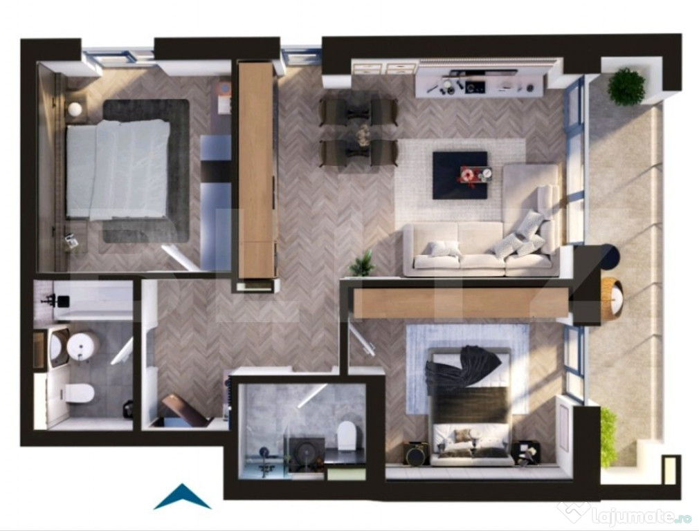 Apartament de vanzare, 3 camere, 74 mp, zona Torontalului