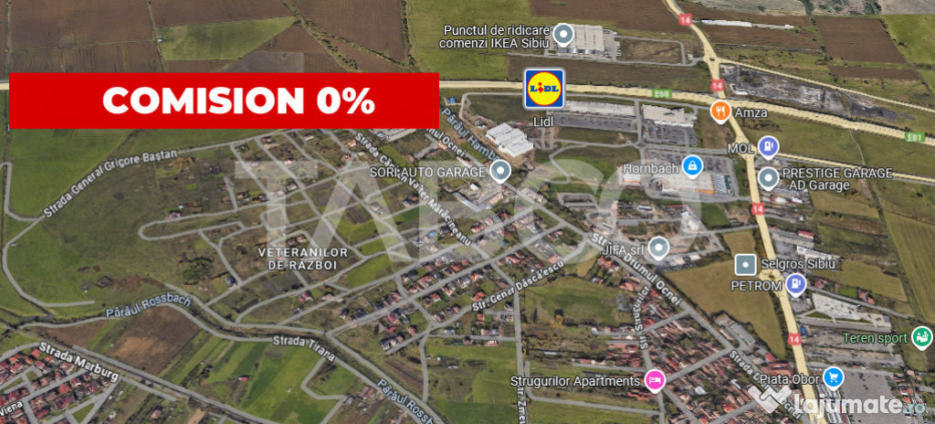 COMISION 0-Teren intravilan de vanzare 8300 mp puz pud Sibiu
