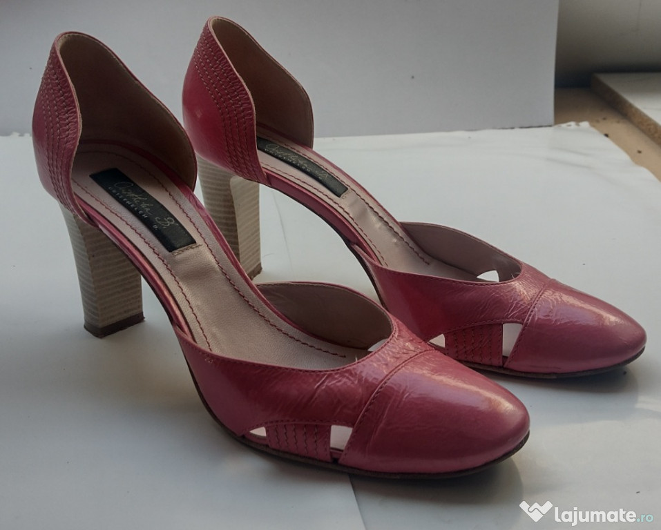Pantofi eleganti din piele cu toc marimea 39 Musette