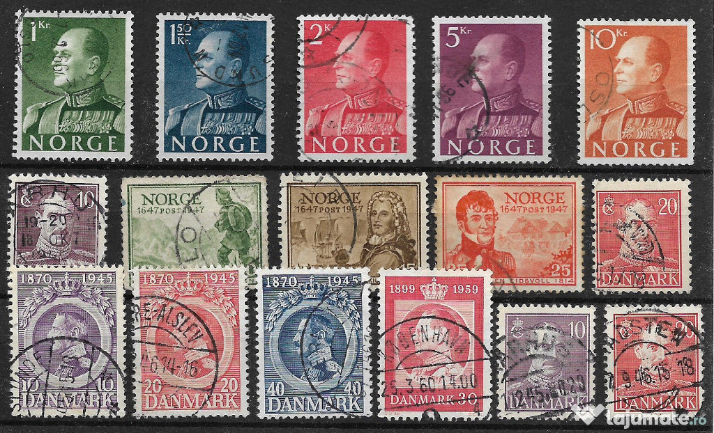 Super set timbre vechi Norvegia Scandinavia