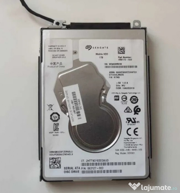 SEAGATE 1TB HDD / Hard disk laptop, 2.5 inci, SATA3, 5400RPM, 128MB
