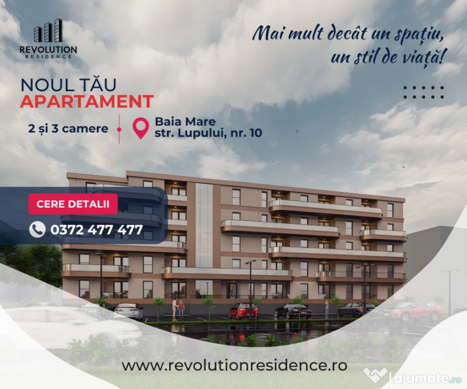 COMISION 0% - Apartamente 2 si 3 camere - str.Lupului nr 10, Baia Mare