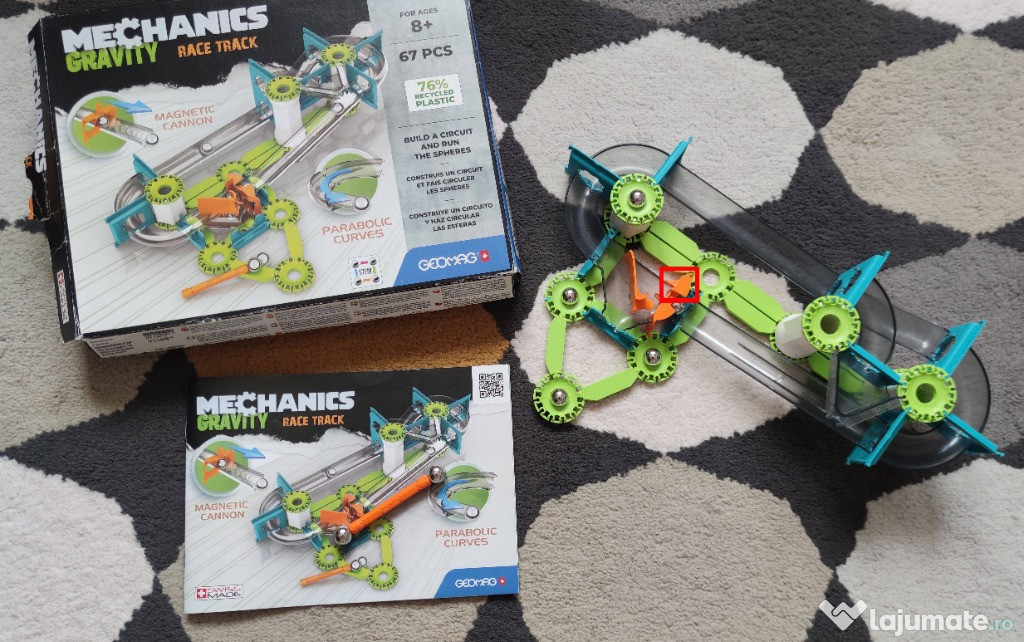 Set de constructie magnetic, Geomag, 67 piese Mechanics Gravity Race T