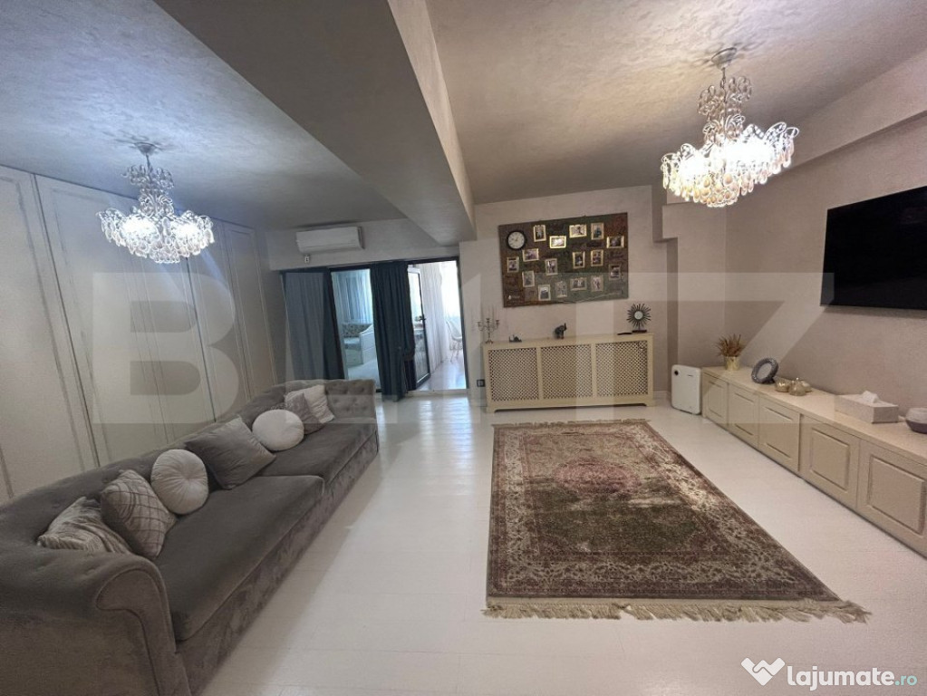 Apartament cu 4 camere, 120 mp utili, centrala si AC, zona u