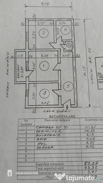 Proprietar vând apartament 2 camere etaj 2 din 4