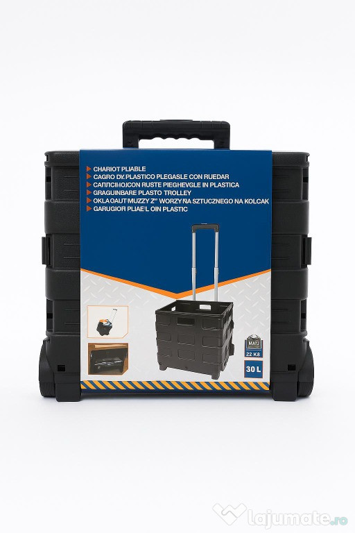 Cărucior de cumpărături pliabil – 30L | Ușor, practic și compact!