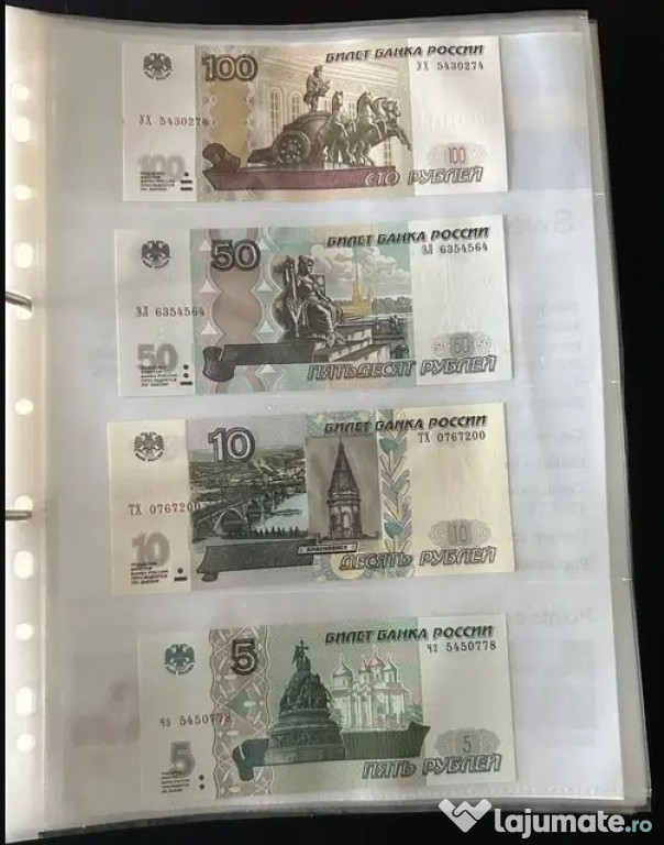 Lot UNC 24 bancnote Rusia 1961 - prezent