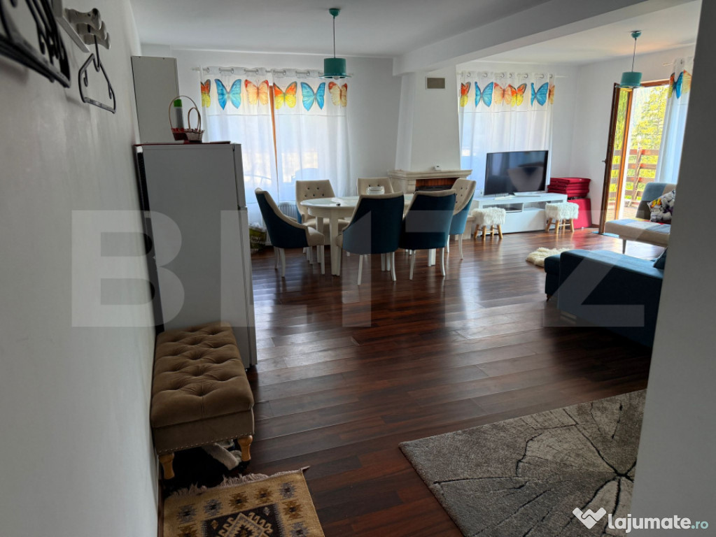 Apartament 2 camere, 70 mp utili+80mp terasa, Predeal