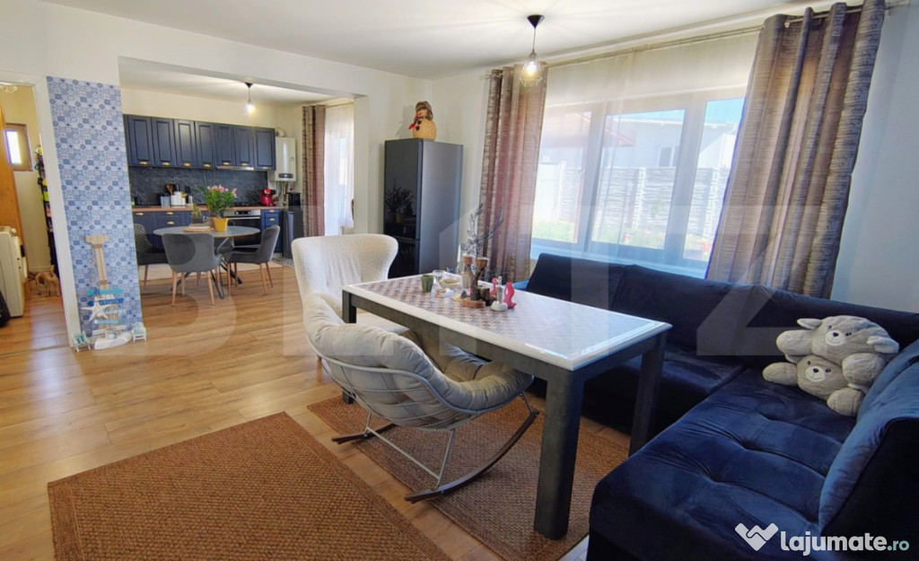 Casa individuala pe parter, 99 mp utili, teren 467 mp in zon