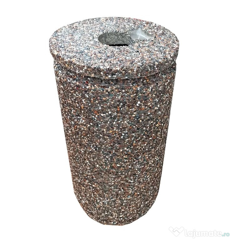 Coș de gunoi stradal din beton
