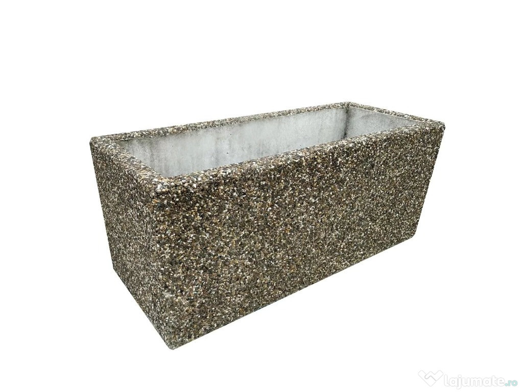 Jardiniera din beton cu piatra naturala 120 cm