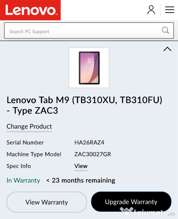 Lenovo Tab M9 cu husă cu stativ