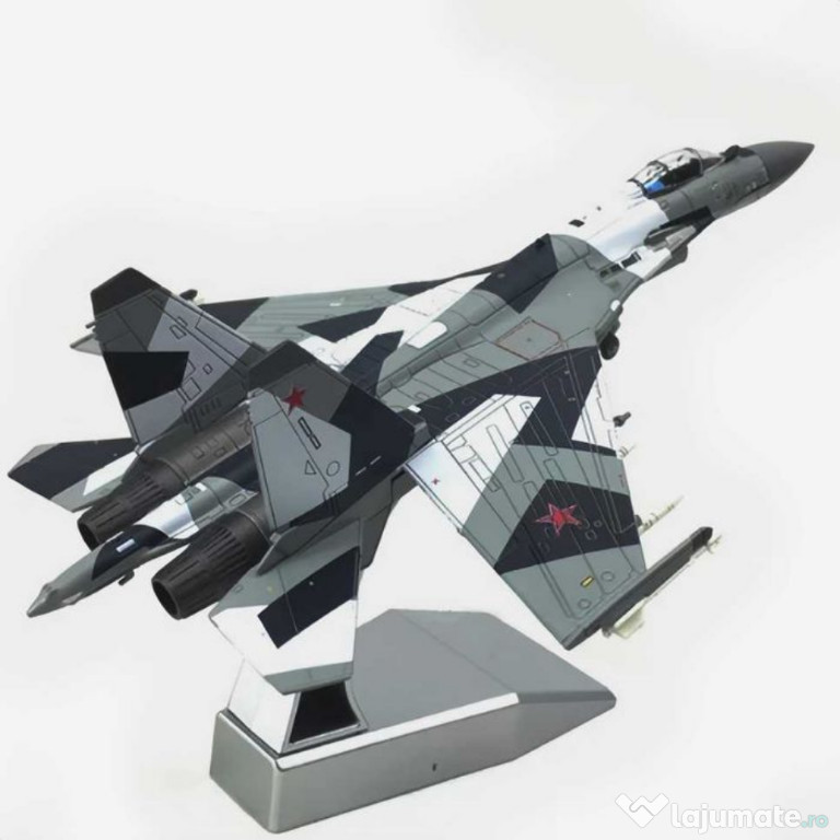 Macheta avion metalica Su-35 Super Flanker 1:100 23cm