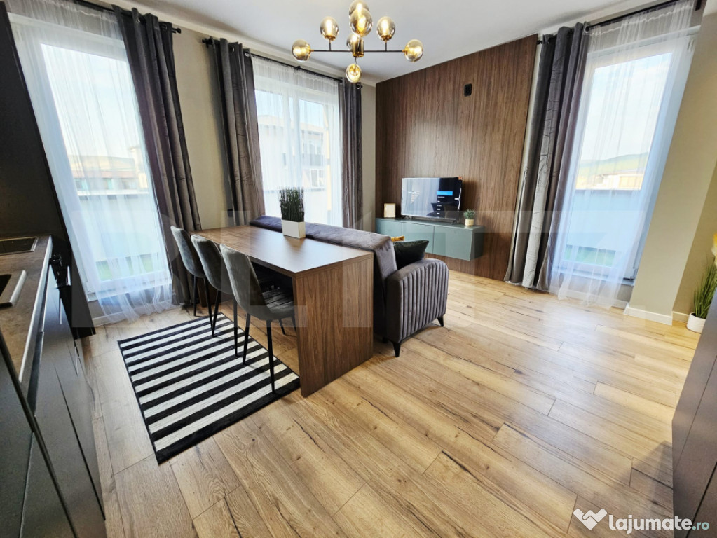 Apartament 2 camere, mobilat utilat nou, parcare, zona Terra